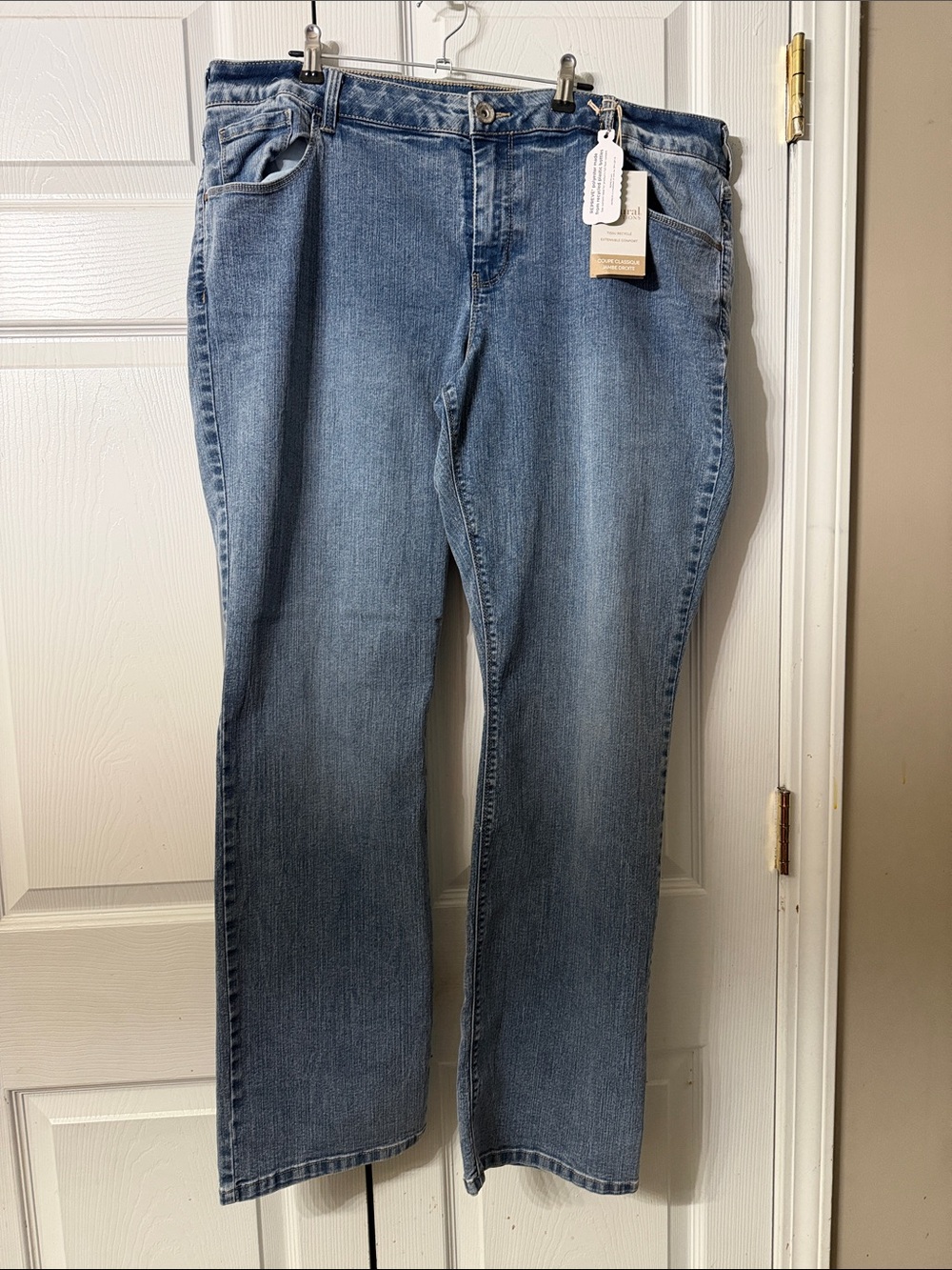 Natural Reflections comfort waist classic fit medium wash jeans Sz 18W NWT